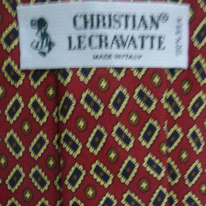 Christian LeCravatte, 100% silk, necktie, Made In Italy, gently used
